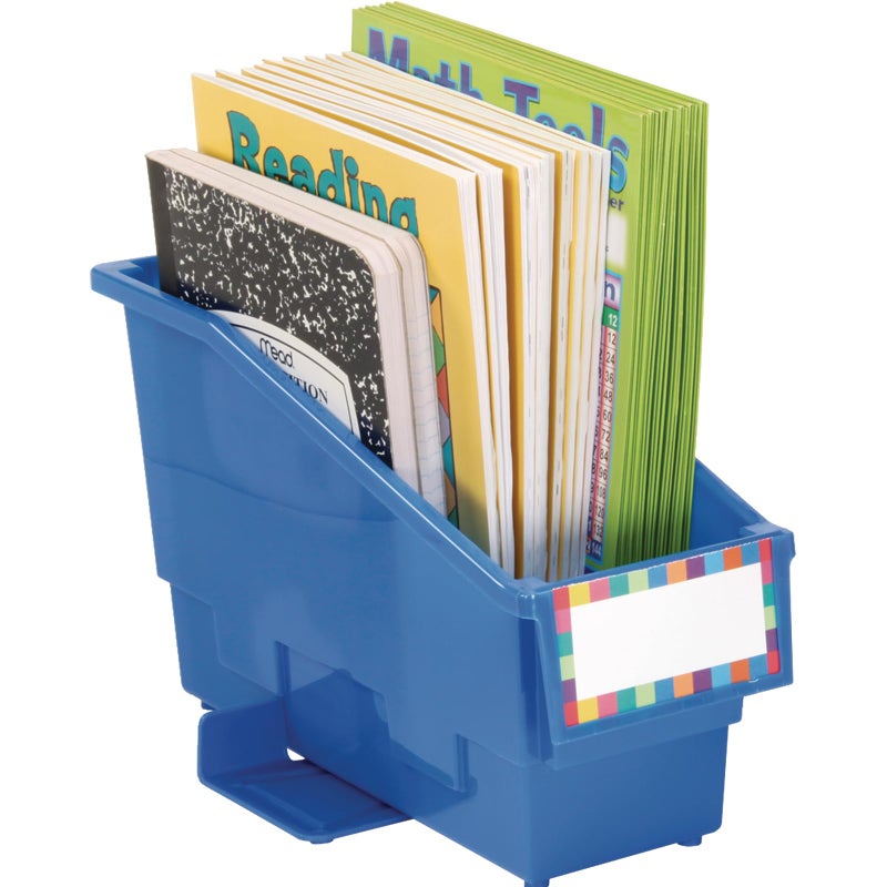 Really Good Stuff Non-Tip Book and Binder Holders with Stabilizer Wings, 5Â½â€ by 13Â½â€ by 7Â¾â€ - Set of 6, Classroom & Library Organization - Image 5